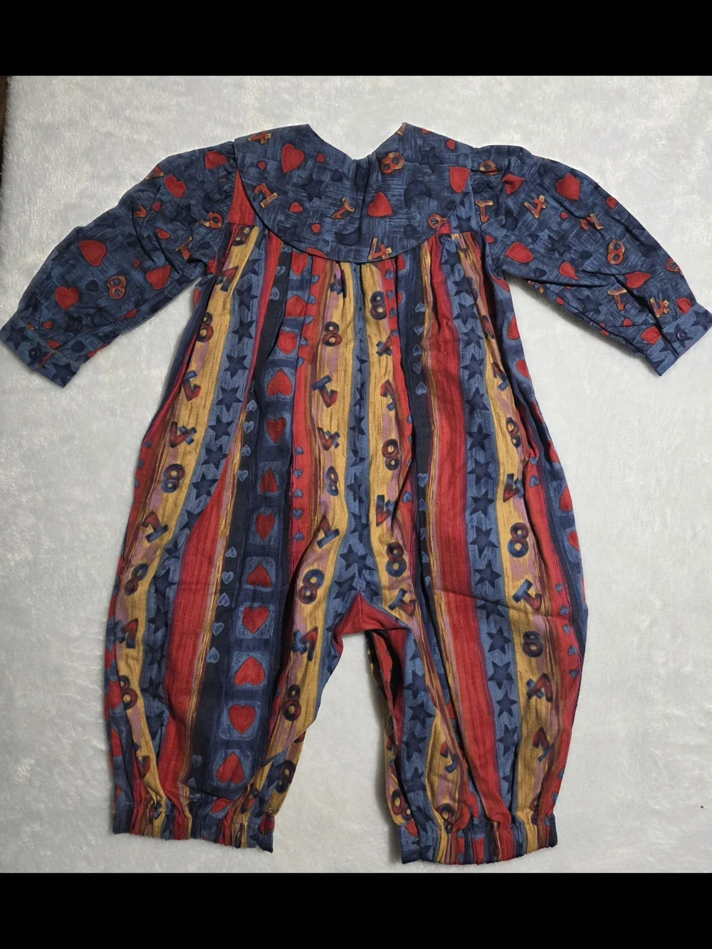 Heart & Stripe Navy Red Kids One-Piece Bodysuit
